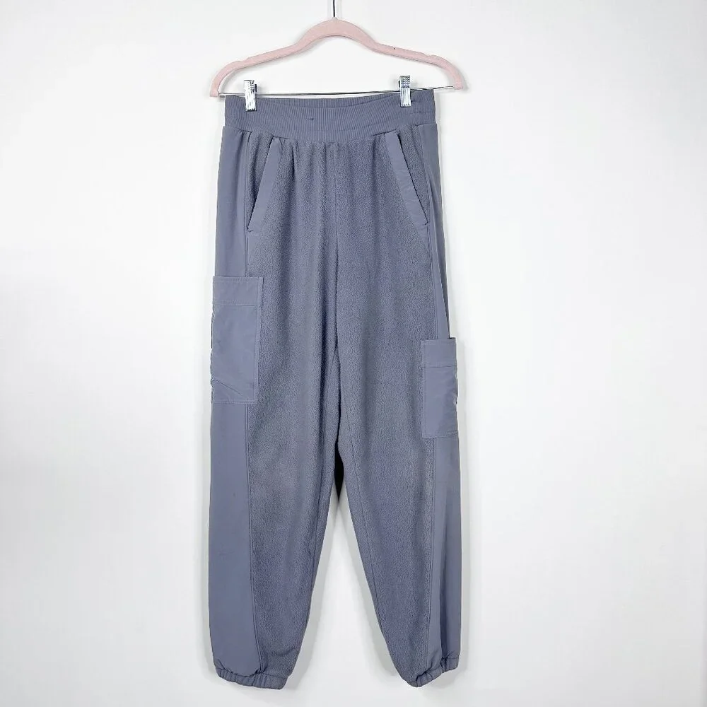 ALO YOGA Polar Fleece Wintry Mix Pant in Fog Small #A1721